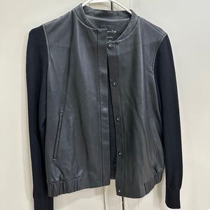 Bomber jacket real leather massimo duti